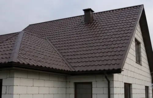 Двускатная крыша из металлочерепицы
